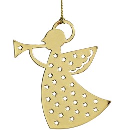 Ange doré et trompette, deco sapin design à suspendre