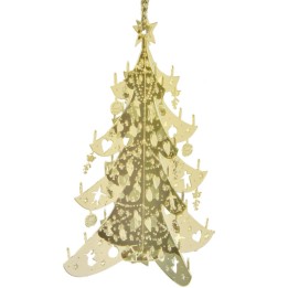 Sapin de Noël doré à suspendre 