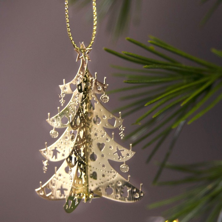 Sapin doré à suspendre 