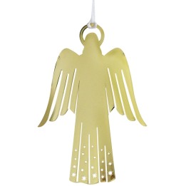 Ange doré design en métal à suspendre