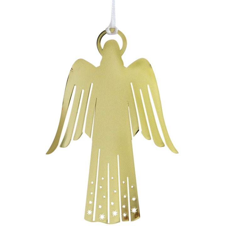Ange doré design en métal à suspendre