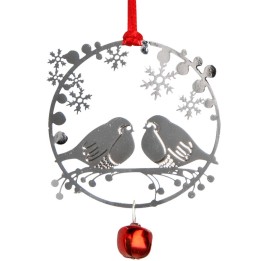 Déco sapin design, couple d' oiseaux