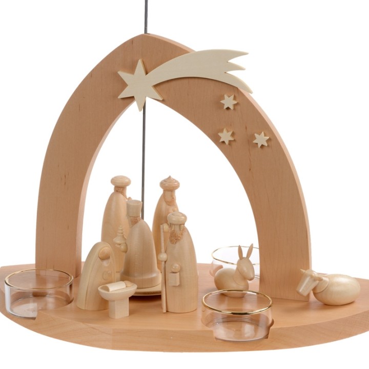 Pyramide de Noël moderne bois naturel