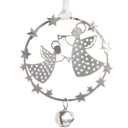 Anges de Noël design à suspendre argent 