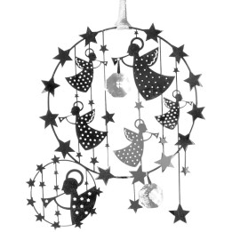 Deco sapin de Noël design à suspendre, anges avec étoiles