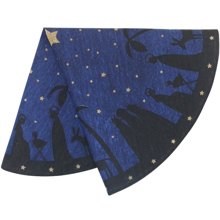 Tapis pour sapin de Noël, motif nativité
