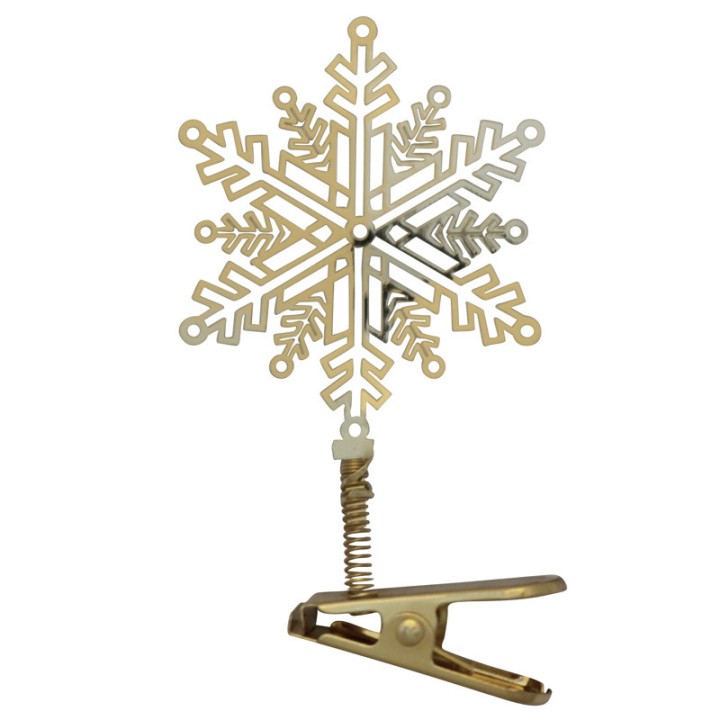 Flocon de neige à clipser sur le sapin de Noel 