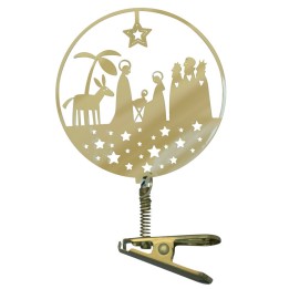 Crèche nativité à clipser sur le sapin de Noel 