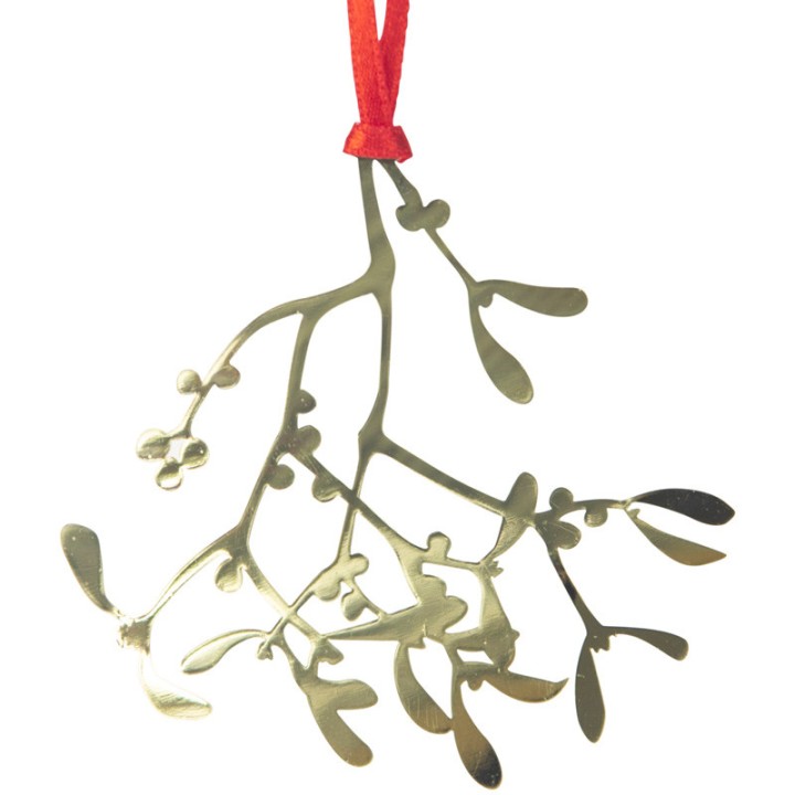 Déco sapin de Noël, branche de gui à suspendre
