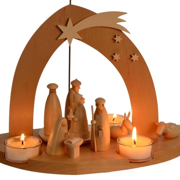 Pyramide de Noël illuminée