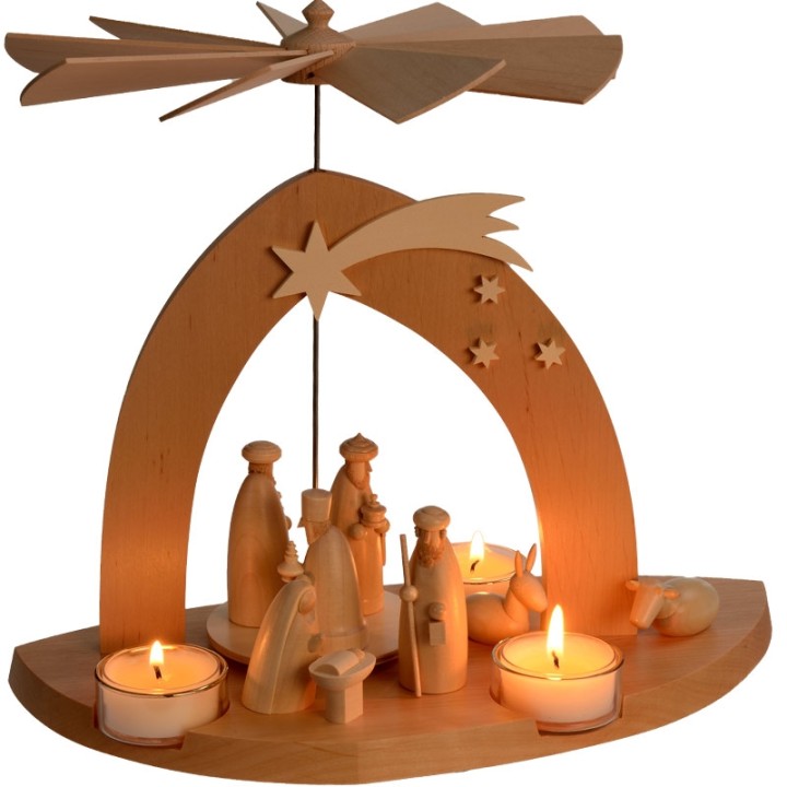 Pyramide à bougie illuminée