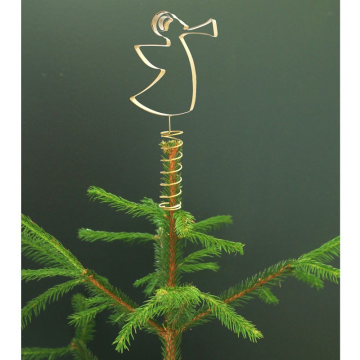 Cimier de sapin ange doré 