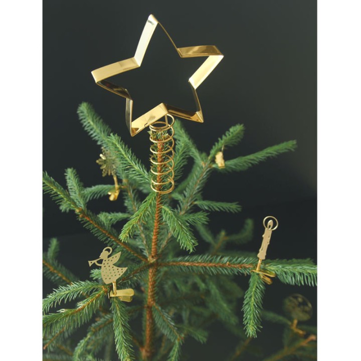 Cimier de sapin étoile doré 
