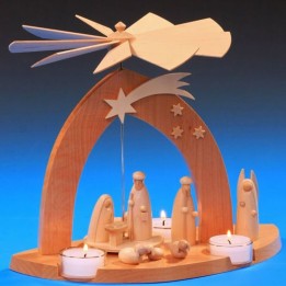 Arche Pyramide moderne de Noël en bois d'aulne