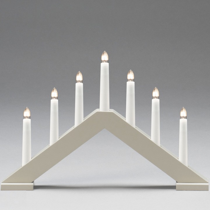 Chandelier scandinave en bois, laqué beige mat