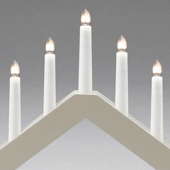 Chandelier scandinave en bois, laqué beige mat