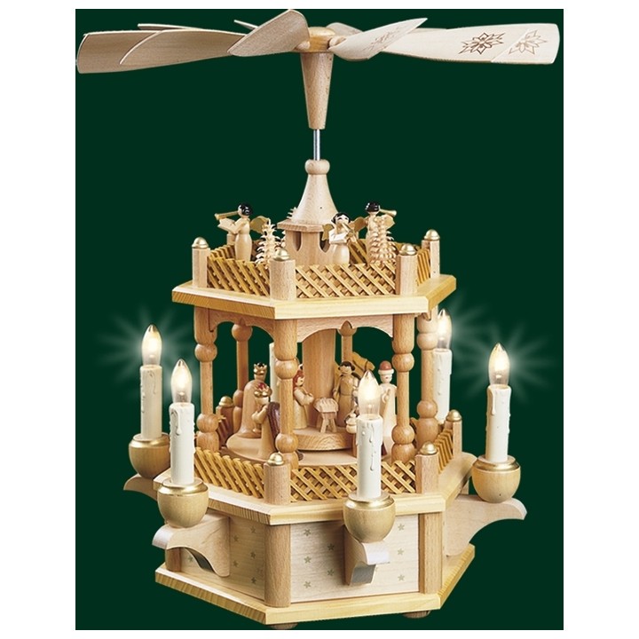 Pyramide de Noël électrique allemande 1 étage