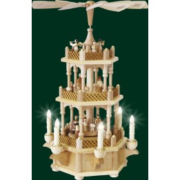 Pyramide de Noël électrique allemande 2 étages
