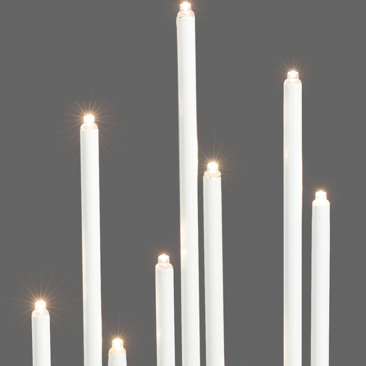 Chandelier design à LED en métal, laqué blanc,13 diodes