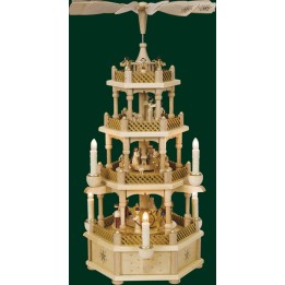 Grande pyramide de Noël électrique allemande 3 étages