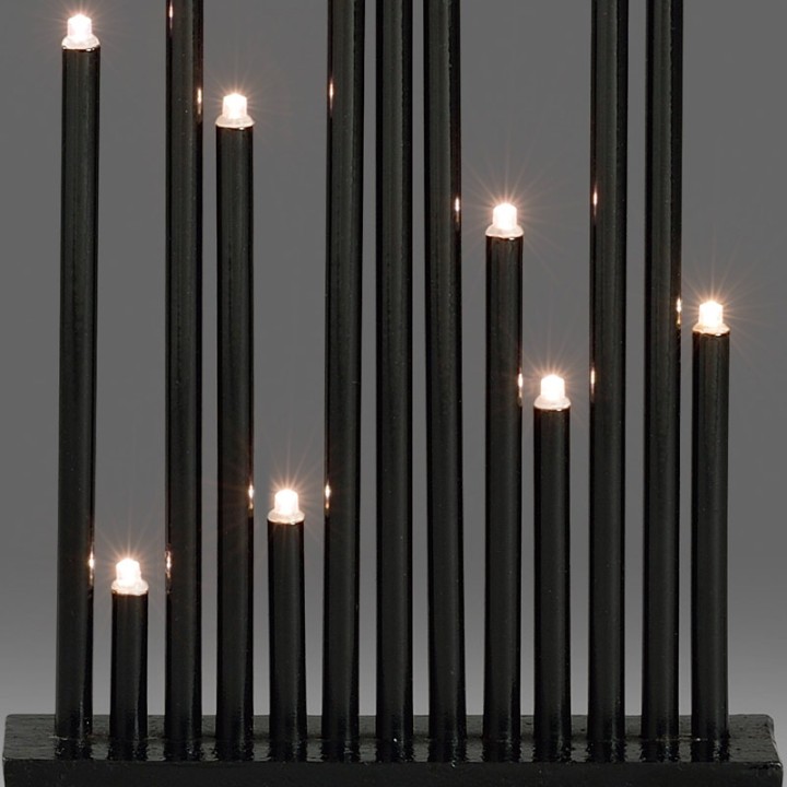 Chandelier design à LED en métal, laqué noir, 13 diodes