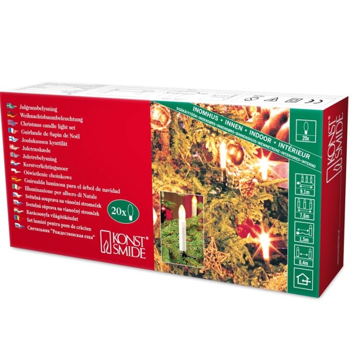Guirlande pour sapin de Noël, 20 ampoules