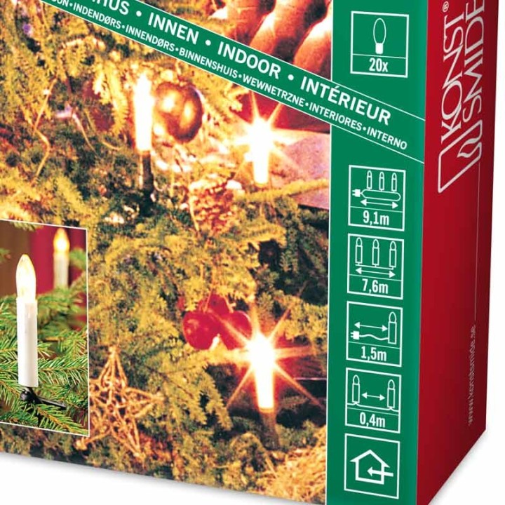 Guirlande pour sapin de Noël, 20 ampoules