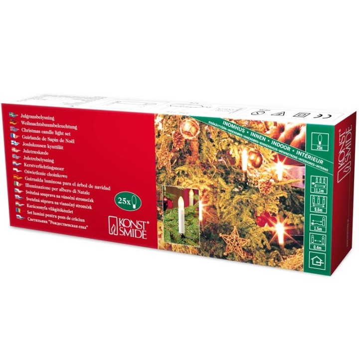 Guirlande pour sapin de Noël, 25 ampoules