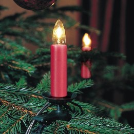 Guirlande pour sapin de Noël, "One String", 25 ampoules, rouge