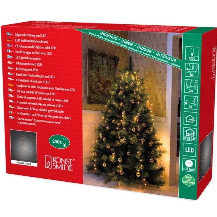 Voile guirlande pour sapin de Noël, 150 diodes LED 