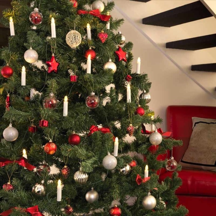 Guirlande pour sapin de Noël, 16 ampoules claires