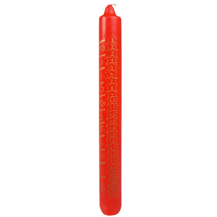 Bougie de l'Avent graduée, 25 cm