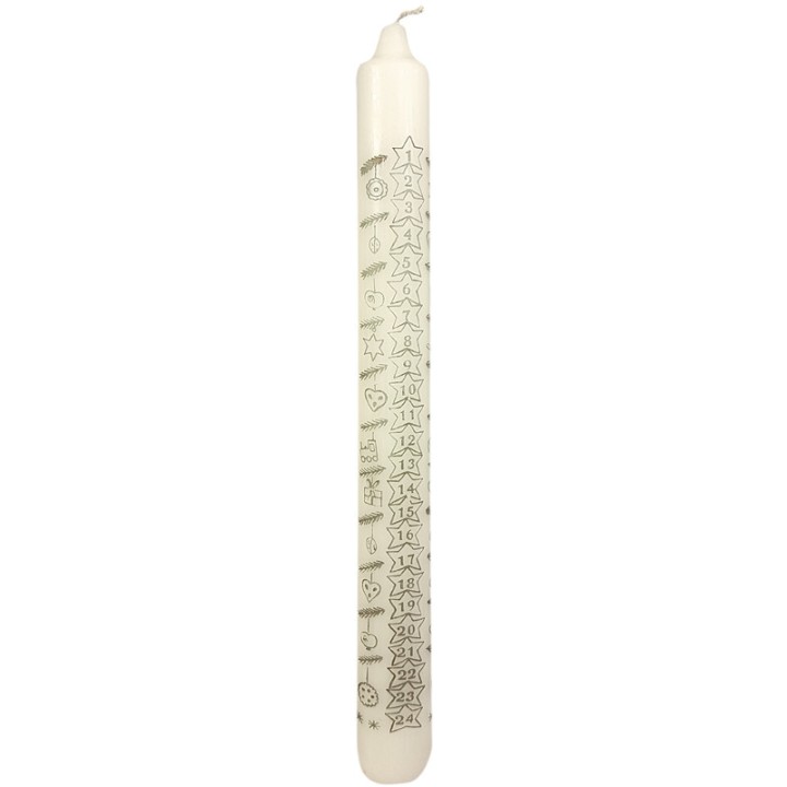 Bougie de l'Avent avec 24 jours, 21 cm 
