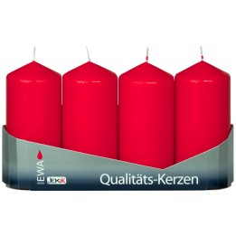 Grosses bougies rouges de l'Avent 10 cm 