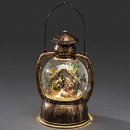Lanterne à neige, crèche de Noël, 20 cm