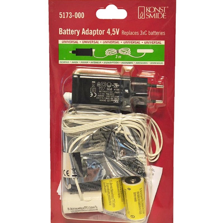 Adaptateur secteur pour piiles LR14 3 x 1,5 V