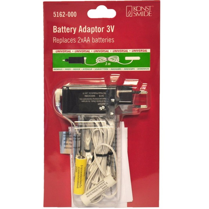 Transformateur adaptateur pour 2 piles 1,5 V LR6