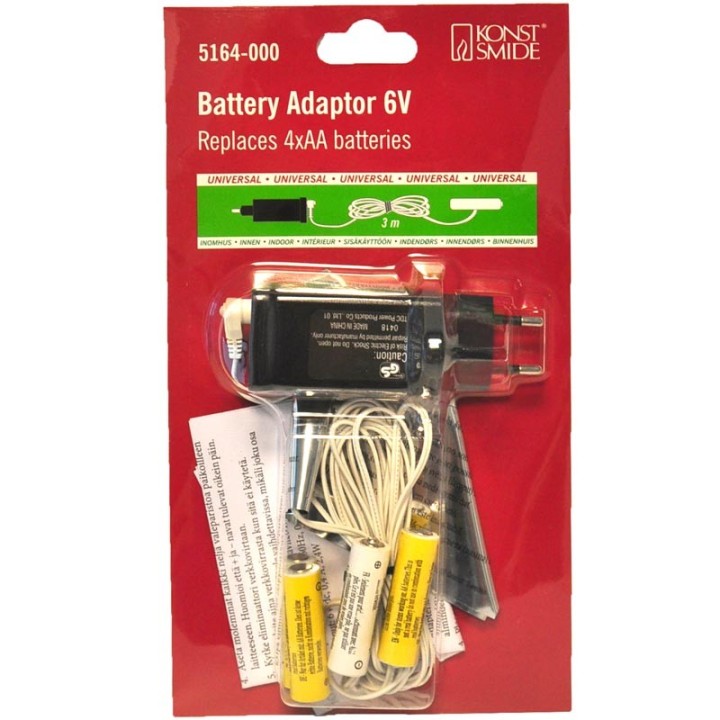Adaptateur secteur pour piles 4 x 1,5 V AA