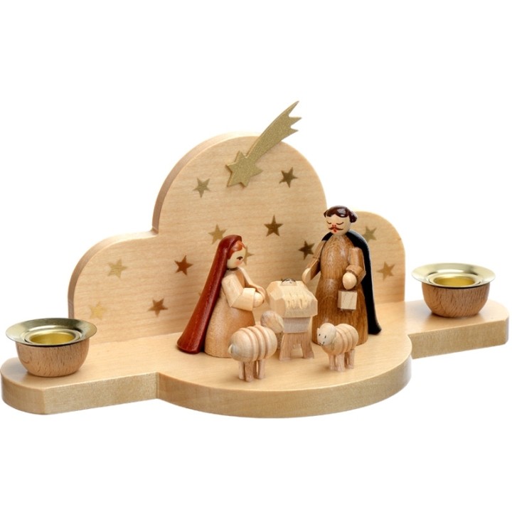 Mini-crèche de Noël en bois 