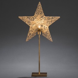 Étoile lumineuse en fil métallique couleur laiton, 70 cm