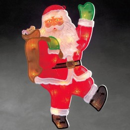Père Noël lumineux qui salue