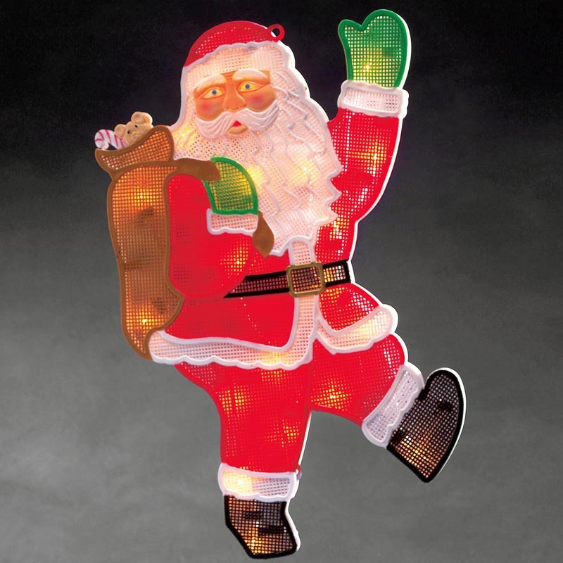 P&egrave;re No&euml;l lumineux qui salue