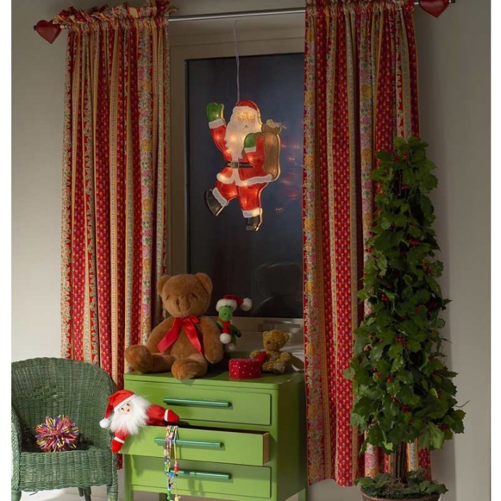 Père Noël lumineux qui salue