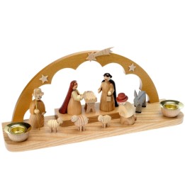 Mini-crèche de Noël en bois
