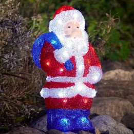 Père Noël lumineux à LED pour extérieur, 36 cm