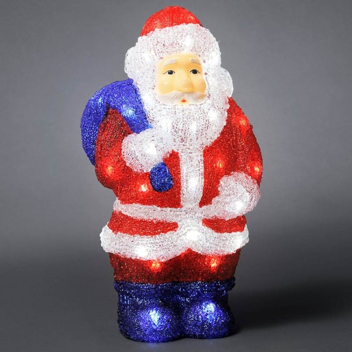 Père Noël lumineux à LED pour extérieur, 36 cm