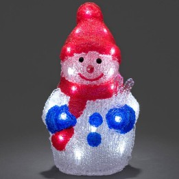 Petit bonhomme de neige lumineux à LED pour extérieur, 31 cm