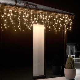 Rideau lumineux gouttière à effet neige à LED, 96 diodes