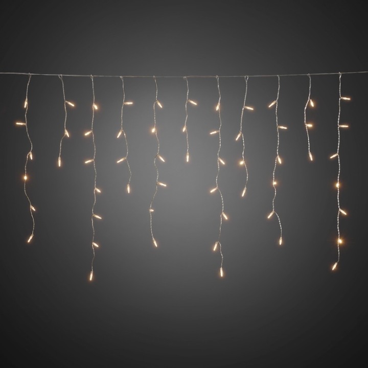 Rideau lumineux gouttière à effet neige à LED, 96 diodes