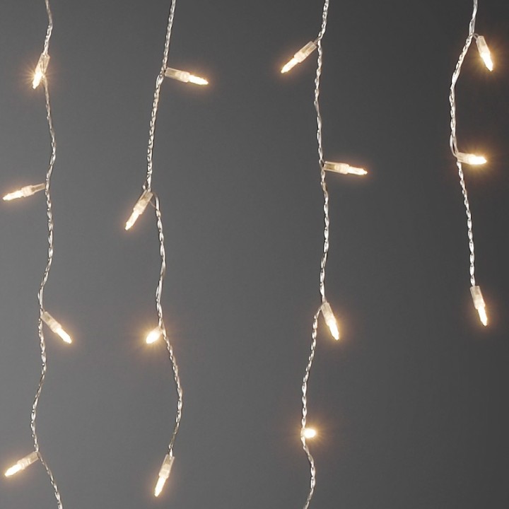Rideau lumineux gouttière à effet neige à LED, 96 diodes